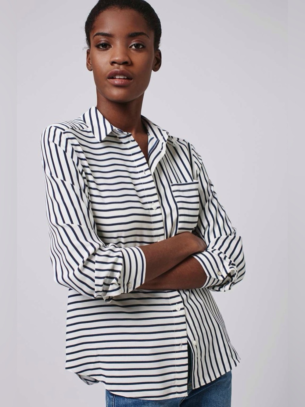 TOPSHOP Mix Stripe Blouse